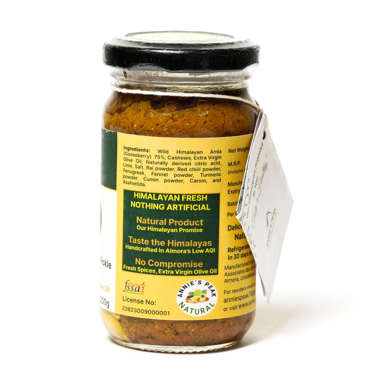 Himalaya Amla Pickle with Cashews in Extra Virgin Olive Oil | 200 Gram