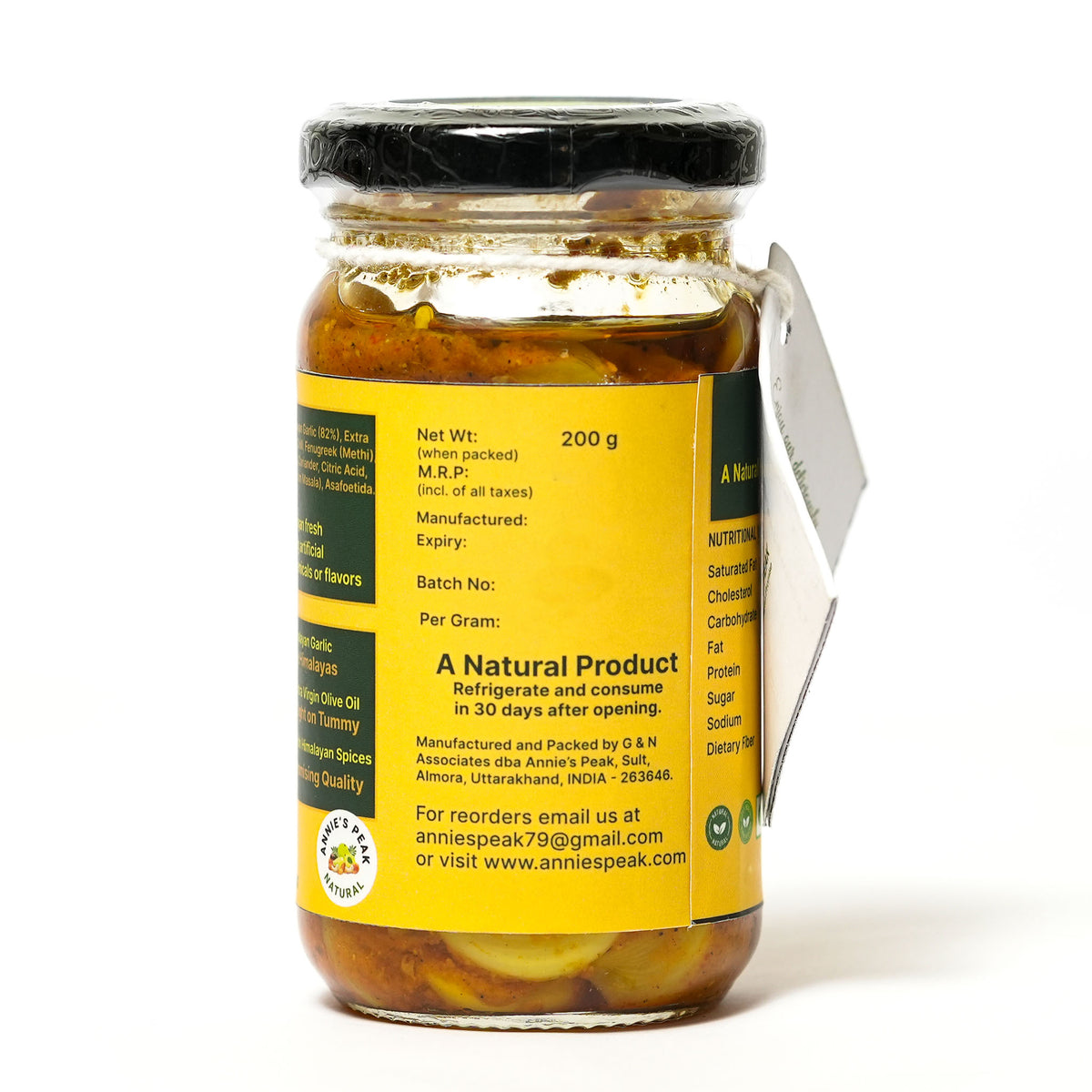 Himalayan Garlic Pickle in Extra Virgin Olive Oil | 200 Grams