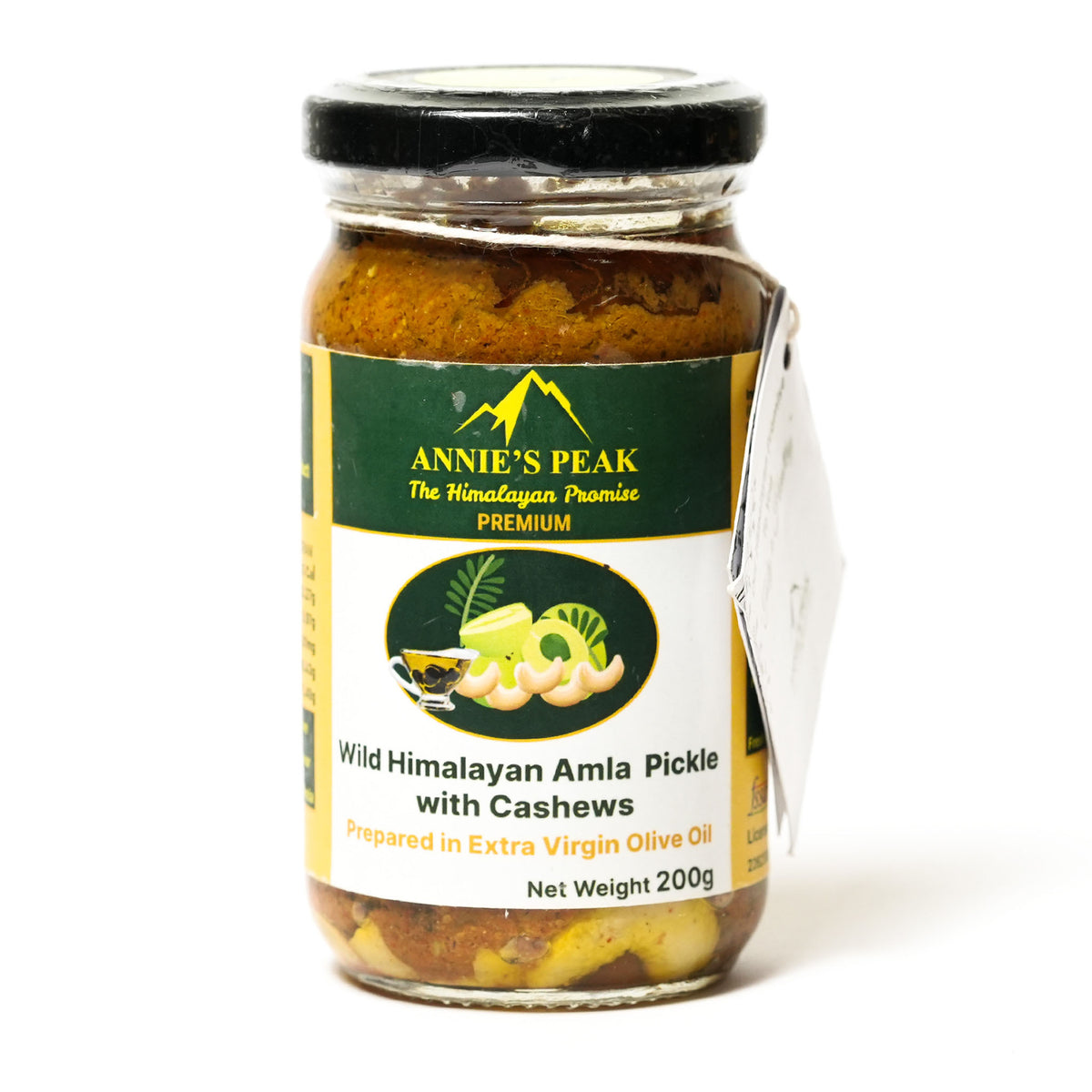 Himalaya Amla Pickle with Cashews in Extra Virgin Olive Oil | 200 Gram